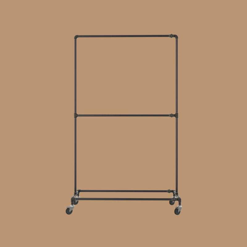 RackBuddy Dob Ringo - Portant à vêtements double avec roulettes