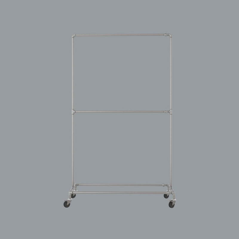 RackBuddy Dob Ringo - Portant à vêtements double avec roulettes