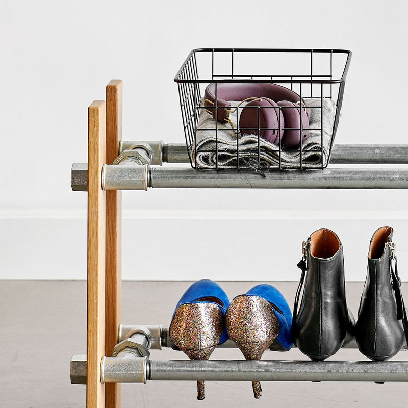 Étagère à chaussures Rackbuddy en chêne classique à 3 étages - Meuble à chaussures style nordique disponible en 2 largeurs différentes