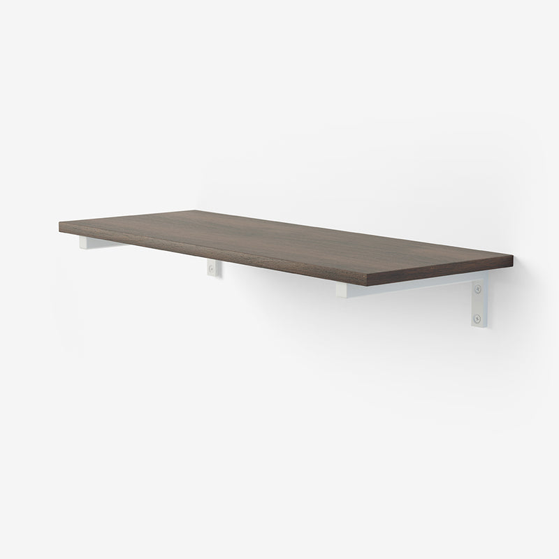 Frame John blanc mat avec étagère en chêne fumé