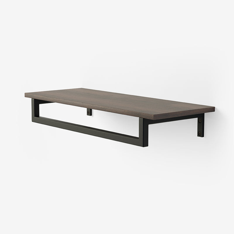 Frame Marlow noir mat avec étagère en chêne fumé