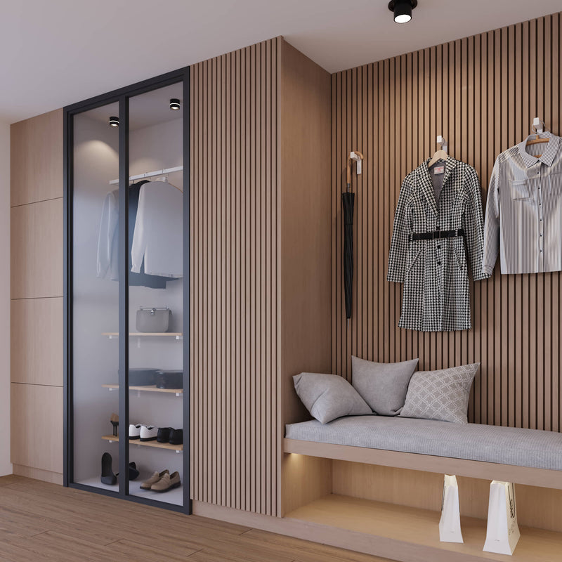 Patère minimaliste blanc mat pour suspendre les vêtements dans le dressing