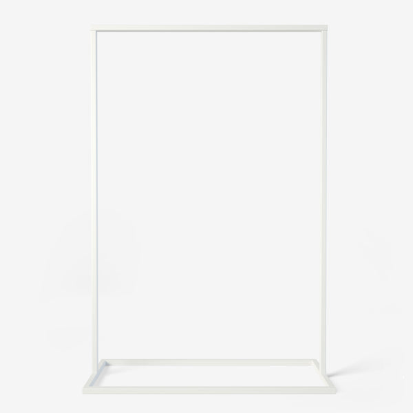 Portant à vêtements carré blanc mat minimaliste