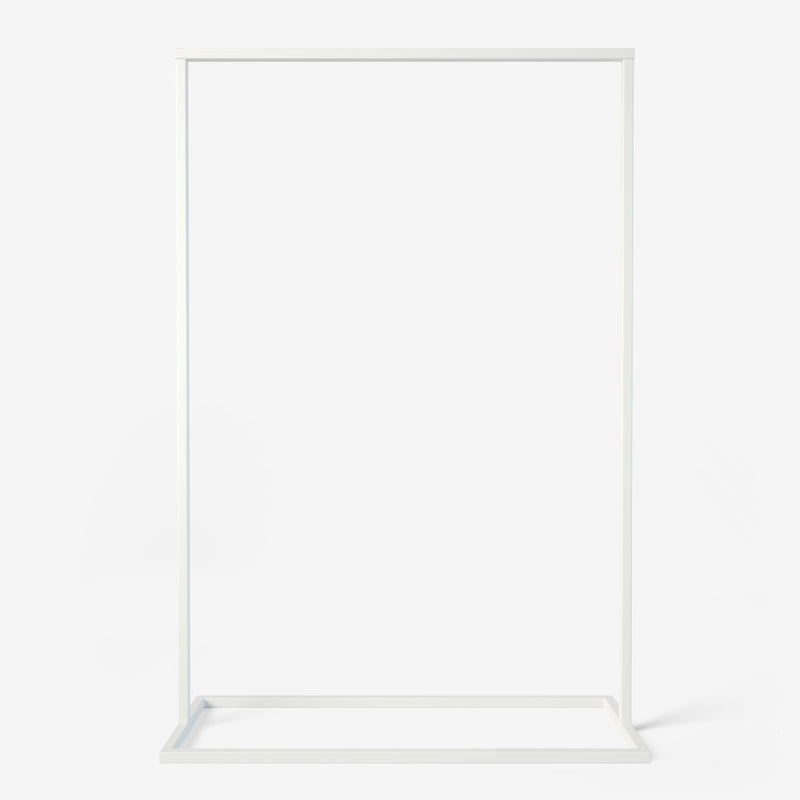 Portant à vêtements carré blanc mat minimaliste