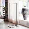 portemanteau étroit noir mat avec socle carré