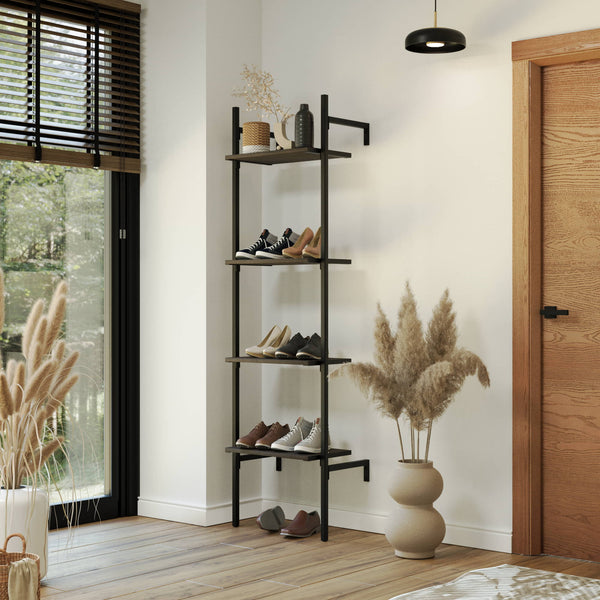 Système d'étagères moderne carré pour ranger les chaussures dans l'entrée