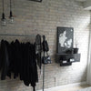 portemanteau argenté pour accrocher vestes, manteaux et sac à main