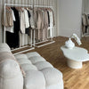 Portant à vêtements carré blanc pour magasin 