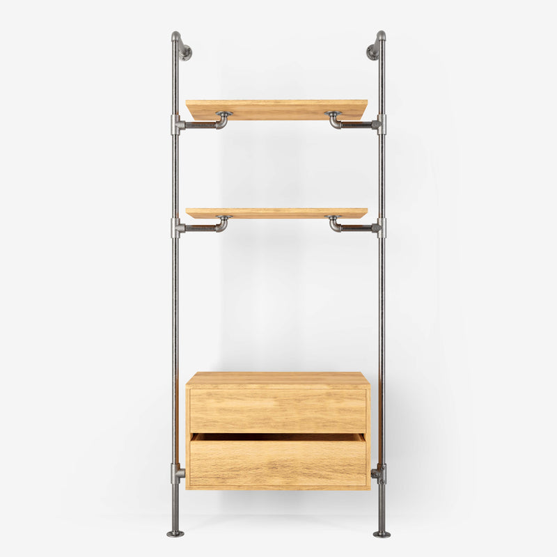 Rackbuddy Walk-In avec commode - (2 étagères + 1 commode)