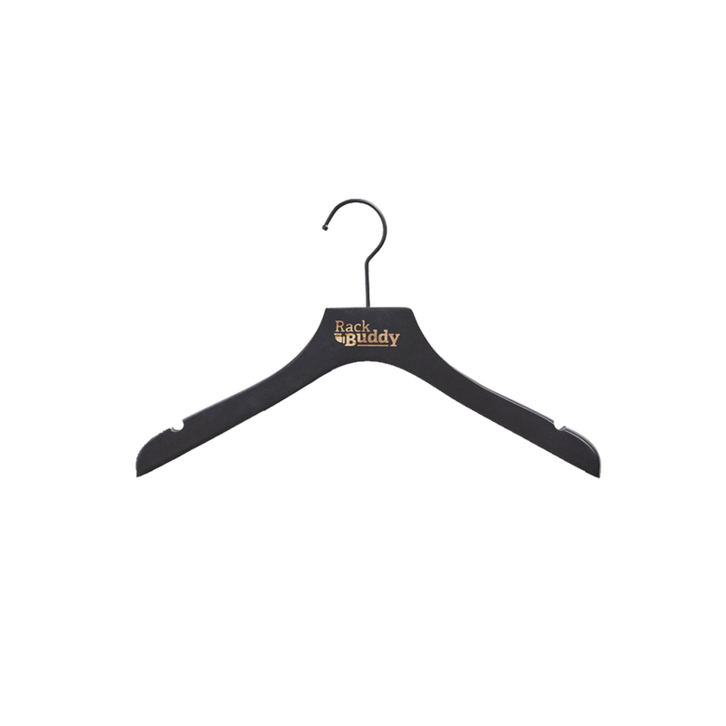 RackBuddy cintre en bois de chêne rustique noir
